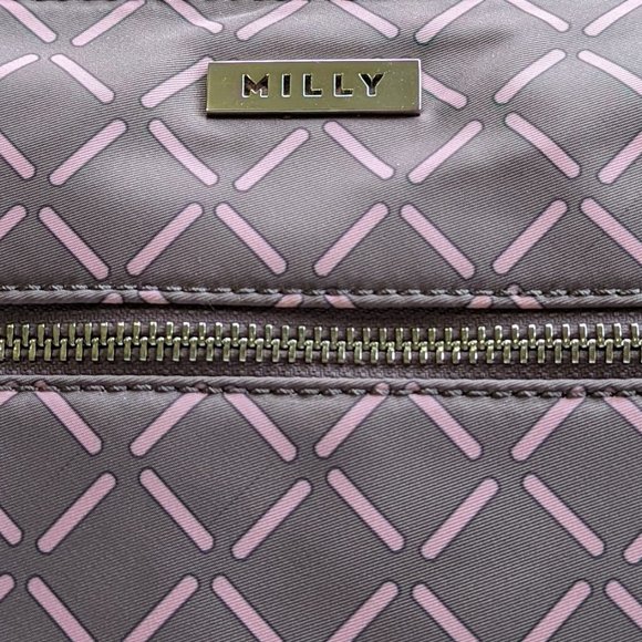 MILLY Luxe Baby Diaper Bag with Changing Pad in Grey and Pink Brand New - Picture 8 of 8